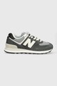 Αθλητικά New Balance WL574PA απομίμηση λείου δέρματος μαύρο WL574PA