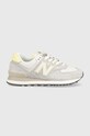Tenisky New Balance WL574QD semišová kůže šedá WL574QD