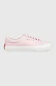 ροζ Πάνινα παπούτσια HUGO Dyer Γυναικεία