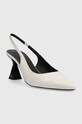 Шкіряні туфлі HUGO Rebecca 50493002.110 бежевий SS23