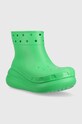 Crocs stivali di gomma Classic Crush Rain Boot 207946.3E8 verde SS23