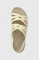 Crocs sandały Brooklyn Strappy Low Wedge beżowy 206751.2Y2