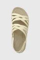 beige Crocs sandali Brooklyn Strappy Low Wedge