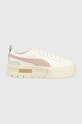 Puma sneakers Mayze Thrifted mic de statură alb 389861