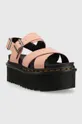 Dr. Martens leather sandals Voss II Quad pink
