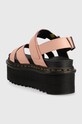 Obuwie Dr. Martens sandały skórzane Voss II Quad DM30717329 różowy