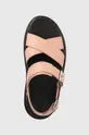 pink Dr. Martens leather sandals Voss II Quad