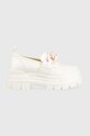 Buffalo mokasyny Aspha Loafer Chain platforma biały 1622256.WHT