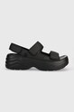Sandále Crocs Skyline Slide platforma čierna 208183.001