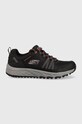 Cipele Skechers Escape Plan Endless Pursuit zrnata koža crna 180061
