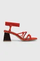 crvena Sandale od brušene kože Alohas Goldie Ženski
