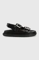čierna Kožené sandále Alohas Harper Dámsky