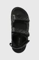 čierna Kožené sandále Alohas Hook-Loop