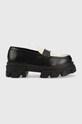 Alohas mokasyny skórzane Trailblazer platforma czarny S00331.25