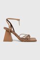 Alohas sandali in pelle Cactus pelle fiore marrone S00042.10