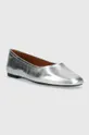 Vagabond Shoemakers bőr balerina cipő Jolin ezüst
