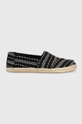 crna Espadrile Toms Alpargata Rope Ženski