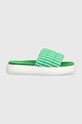 Toms papuci Alpargata Mallow Slide platformă verde 10019721