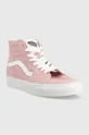 Σουέντ αθλητικά παπούτσια Vans SK8-Hi ροζ