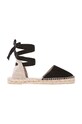 Замшеві еспадрилі Manebi Flat Valenciana Espadrilles замша чорний K.1.0.P0