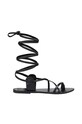 Kožené sandále Manebi Tie-Up Leather Sandals usňová koža čierna L.7.0.Y0