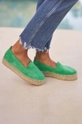 zelena Espadrile iz semiša Manebi Double Sole Espadrilles