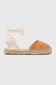 Manebi espadryle Flat Valenciana Espadrilles płaski brązowy R.3.9.P0