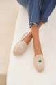 bež Espadrile od brušene kože Manebi Double Sole Espadrilles Ženski