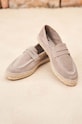 Manebi espadrile din piele intoarsa Loafers Espadrilles W.1.9.LW maro SS23