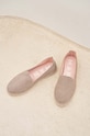 Manebi espadryle zamszowe Flat Espadrilles W.1.9.N0 brązowy SS23