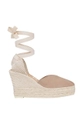 rjava Espadrile iz semiša Manebi Heart-Shaped Wedge Espadrilles Ženski