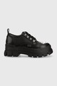 Κλειστά παπούτσια Buffalo Aspha Cls Steel απομίμηση λείου δέρματος μαύρο 1622162.BLK