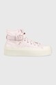 Високи кецове adidas Originals изкуствена кожа розов HQ9842