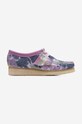 Σουέτ sneakers Clarks Wallabee Planet friendly μωβ 26169917