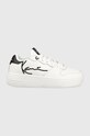Kožené sneakers boty Karl Kani 89 UP platforma bílá 1180548