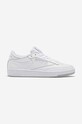 Kožne tenisice Reebok Classic Club C 85 ravni bijela GZ9791