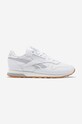 Kožené tenisky Reebok Classic Leather plochá biela HQ2234
