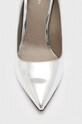 Obuwie AllSaints szpilki skórzane Nova Heel WF587Y srebrny