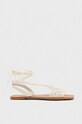 AllSaints sandały skórzane Donna Sandal płaski biały WF690Y