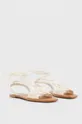 Kožené sandále AllSaints biela