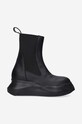 Rick Owens leather chelsea boots Beatle Abstract textile black DS02B4846.VL.BLACK