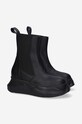 Rick Owens leather chelsea boots Beatle Abstract DS02B4846.VL.BLACK black