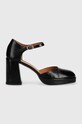 Jonak pantofi de piele VERO CUIR BRILLANT gros negru 3400144
