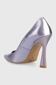 Obutev Usnjene visoke pete Jonak DABATE CUIR METALLISE 3400175 vijolična