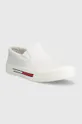 Πάνινα παπούτσια Tommy Jeans SLIP-ON SIGNATURE DETAILING λευκό