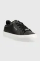 Calvin Klein sneakersy skórzane VULC LACE UP czarny