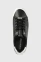 czarny Calvin Klein sneakersy skórzane VULC LACE UP