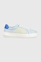 Tenisky Calvin Klein Jeans CHUNKY CUPSOLE FROSTED W usňová koža modrá YW0YW00924