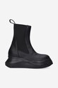 Rick Owens leather chelsea boots Beatle Abstract grain leather black DU02B4846.VL