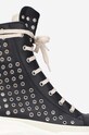 Shoes Rick Owens leather trainers DS01C6840.VLES2 black